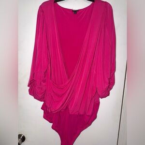 Torrid Vibrant Pink Draped Bodysuit